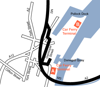 Belfast Ferry terminal map