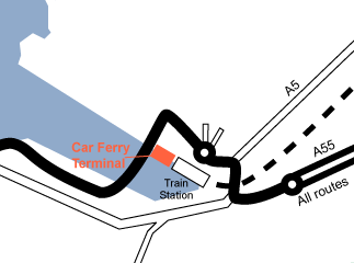 Holyhead Ferry terminal map